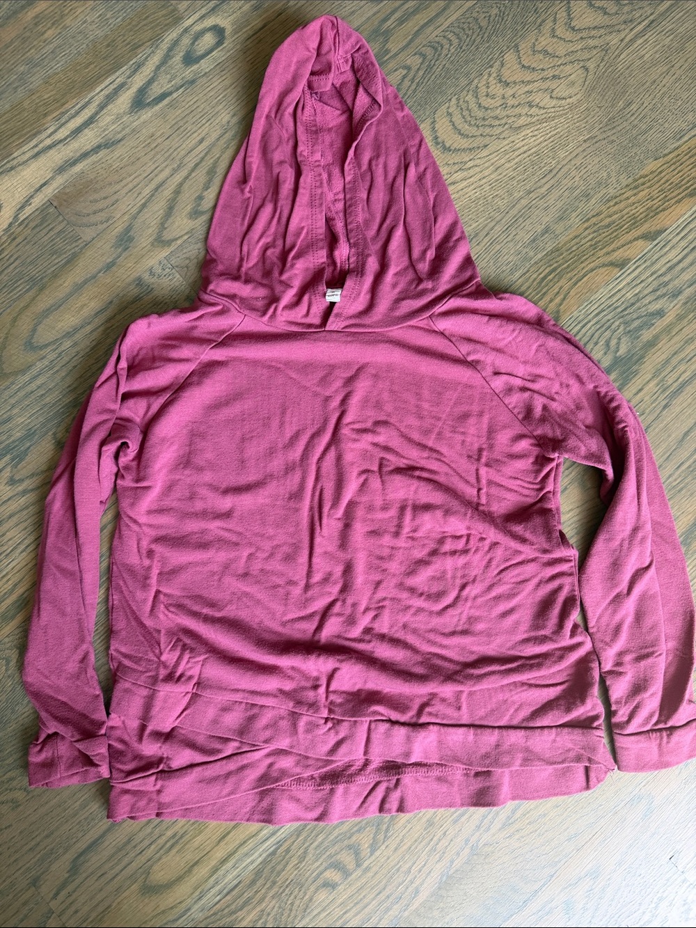 Girls' Lightweight Hooded Long-Sleeve Top - Rose Pink